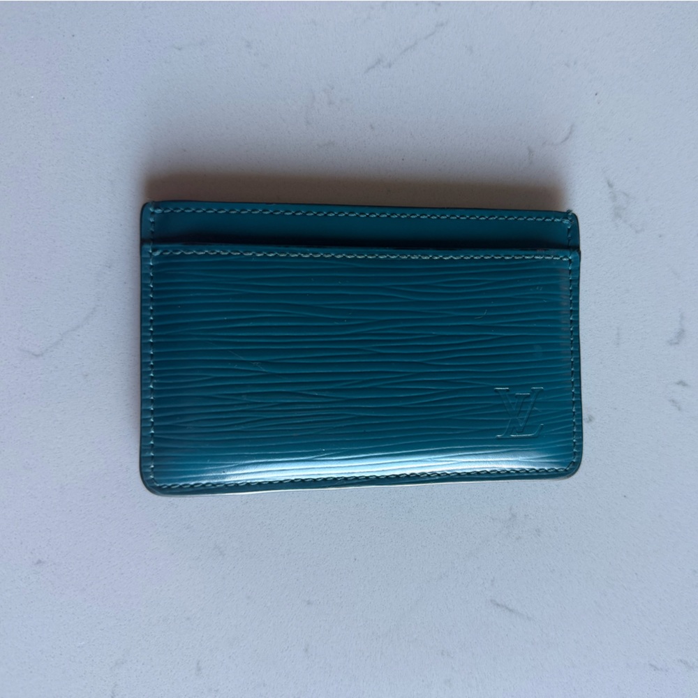 Louis Vuitton Blue Epi Leather Card Holder - Picture 2 of 3